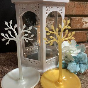 2~Jewelry Stands Plastics Gold & Grey
